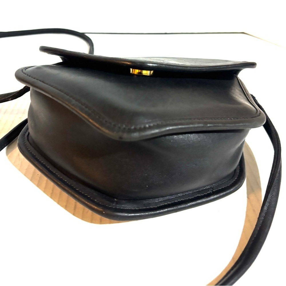 Coach Megan  vintage Elegant Black Leather Crossbody Bag - Picture 3 of 6